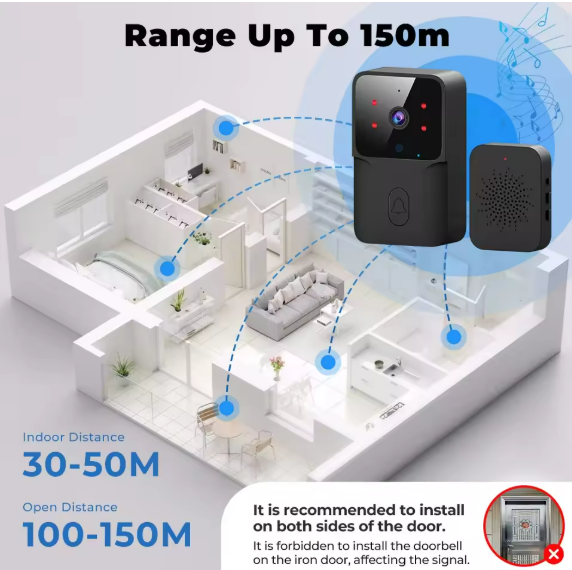 Timbre Inalambrico Exterior Camara Wifi